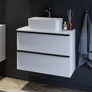 Cersanit Virgo skříňka s deskou 80x46.9x49.9 cm pod umyvadlo závěsná šedá-dub S522-031
