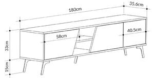 TV stolek DINO, antická bílá / retro šedá
