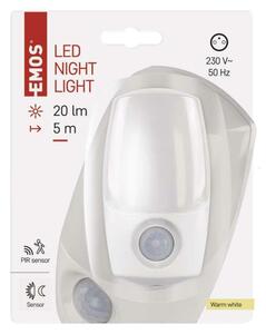 EMOS LED noční světlo P3318 s pohybovým čidlem do zásuvky P3318