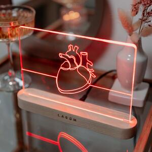 HJÄRTA – srdce | Lagom | Dekorativní lampička Barva: Červená