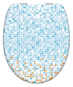 WC sedátko Schütte MOSAIK BLAU-ORANGE | Duroplast, Soft Close