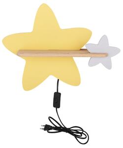 Candellux STAR Nástěnné svítidlo 5W LED IQ KIDS WITH CABLE, SWITCH AND PLUG GOLDEN+GRAY