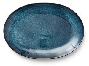 Černý/modrý talíř z kameniny Gastro Dark Blue/Black – Bitz