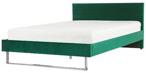 Sametová, zelená postel 180 x 200 cm BELLOU