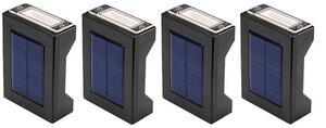 LED solarní nástěnné světlo na garáže a zídky 4 ks, iPRO, 3 W, teplá barva