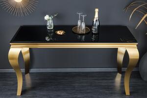 (3561) MODERNO TEMPO konzolový stolek černá zlatá opal 145cm
