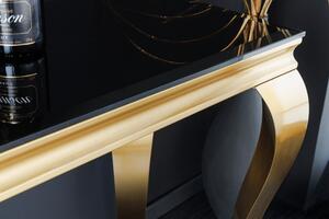 (3561) MODERNO TEMPO konzolový stolek černá zlatá opal 145cm