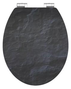 WC sedátko Schütte BLACK STONE MDF HG, Soft Close