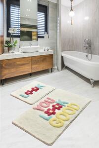 L´essentiel Maison Koupelnová předložka, akrylát, Set 2 ks Look - Ecru, Vícebarevná