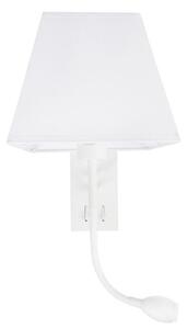 Nova Luce Elegantní nástěnná lampa Valencia s LED diodou na flexibilním rameni - 40 W / 3 W LED, bílá NV 8127401