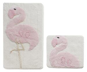 L´essentiel Maison Koupelnová předložka, akrylát, Set 2 ks Pink Flamingo, Vícebarevná
