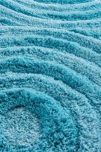 L´essentiel Maison Koupelnová předložka, akrylát, Set 2 ks Wave - Turquoise, Tyrkysová