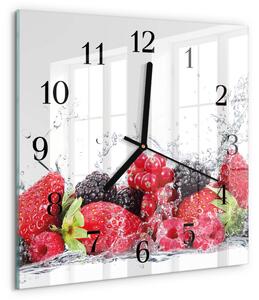 Skleněné hodiny na stěnu Ovoce zskc-30x30-00173286