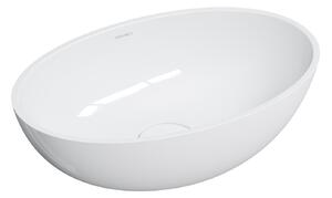 Omnires Shell M+ umyvadlo 50x32 cm oválné na pult bílá SHELL500UNBP