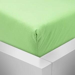 Kvalitex Prémiové jersey prostěradlo - zelené - BedStyle - 140 x 200 cm