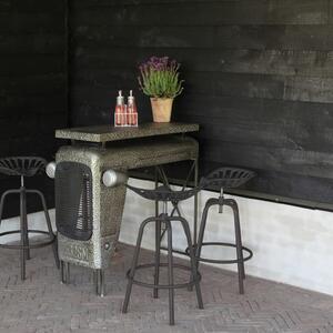 Esschert Design Barová stolička traktorové sedátko šedá