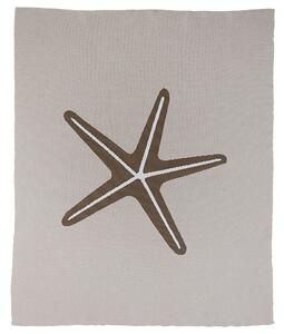 Šedá bavlněná dětská deka Quax Starfish 100 x 80 cm