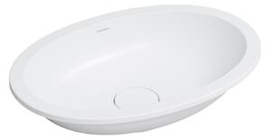 Omnires Shell M+ umyvadlo 48x31 cm oválné pod pult bílá matný SHELL480UPBM