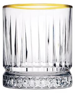 PAŞABAHÇE Elysia Gold Sklenice na whisky, objem: 0,35 litru, výška: 98 mm, průměr: 84 mm (4 ks)