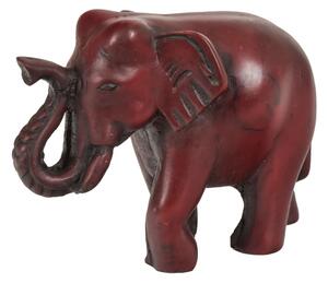 Slon , tmavě červený, pryskyřice, 10x5x7cm