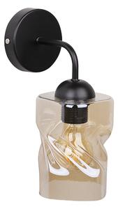 Candellux FELIS Nástěnné svítidlo Black 1X60W E27 Amber lampshade