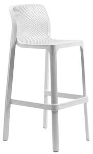 Nardi Bílá plastová zahradní barová židle Net 76 cm