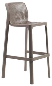 Nardi Šedohnědá plastová zahradní barová židle Net 76 cm
