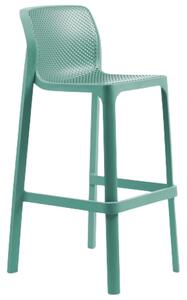 Nardi Tyrkysově modrá plastová zahradní barová židle Net 76 cm