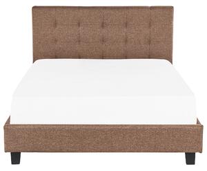Čalouněná postel 140 x 200 cm hnědá LA ROCHELLE