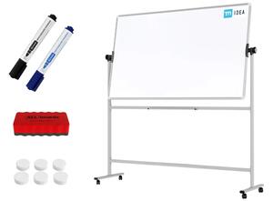 Mobilní tabule TM Idea, oboustranná, otočná, za sucha stíratelná, magnetická, 170x100 cm – řada FLEX, DMB1710