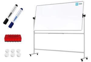 Mobilní tabule TM Idea, oboustranná, otočná, za sucha stíratelná, magnetická, 200x100 cm – řada FLEX,, DMB2010