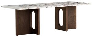 Audo CPH Dřevěný konferenční stolek AUDO ANDROGYNE s mramorovou deskou 120 x 45 cm