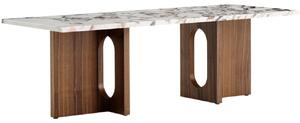 Audo CPH Ořechový konferenční stolek AUDO ANDROGYNE s mramorovou deskou 120 x 45 cm