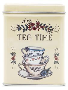 Plechová dóza Tea time s čajovými šálky