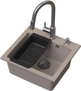Ruvetti Frigo dřez s baterií a příslušenstvím béžová/ocel LP_3200-FR4945BE_W