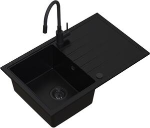 Ruvetti Maxi+ dřezy s baterií černá/černá LP_3200_MX7950FB_W