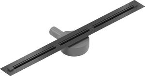 Mexen Flat Super Slim, super tenký odtokový žlab s 360° rotačním sifonem 50 cm, černá matná, 1751050