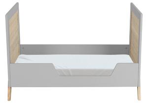 Théo Bébé Světle šedá lakovaná rostoucí postýlka Marelia 60 x 120 cm