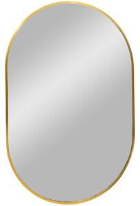 Nordic Living Zlaté kovové nástěnné zrcadlo Zahrah 80 x 50 cm