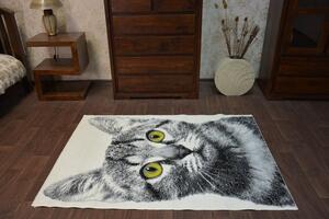 Balta Kusový koberec BCF FLASH 33319/160 Kočka krémový šedý Rozměr: 160x225 cm