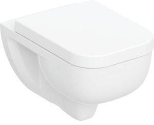 Geberit Selnova Square sada wc s mísou a sedátkem závěsná bez splachovacího kruhu s vírovým splachováním bílá lesk 503.154.00.1