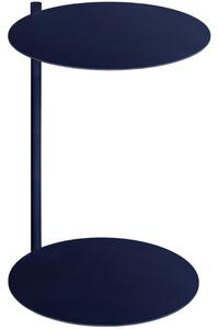 Noo.ma Tmavě modrý kovový odkládací stolek Ande 40 cm