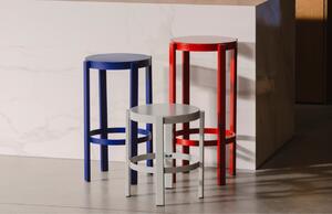 Noo.ma Modrá kovová barová židle Doon 65 cm