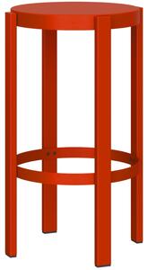 Noo.ma Červená kovová barová židle Doon 65 cm