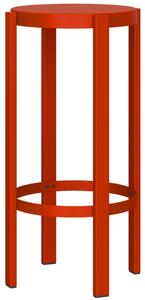Noo.ma Červená kovová barová židle Doon 75 cm