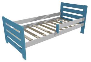 Vomaks Dětská postel se zábranou VMK001E KIDS Rozměr: 90 x 160 cm, Barva: barva modrá + bílá