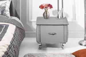 Noční stolek CHESTERFIELD 45 CM stříbrnošedý Nábytek | Ložnice | Noční stolky
