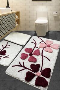 L´essentiel Maison Koupelnová předložka, Set 3 ks Kircicegi - Pink, Vícebarevná