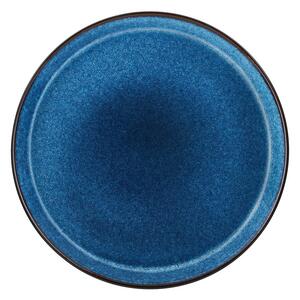 Černý/modrý talíř z kameniny ø 27 cm Gastro Dark Blue/Black – Bitz