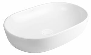 Oltens Hamnes umyvadlo 60x42.5 cm oválné na pult bílá lesk 40815000